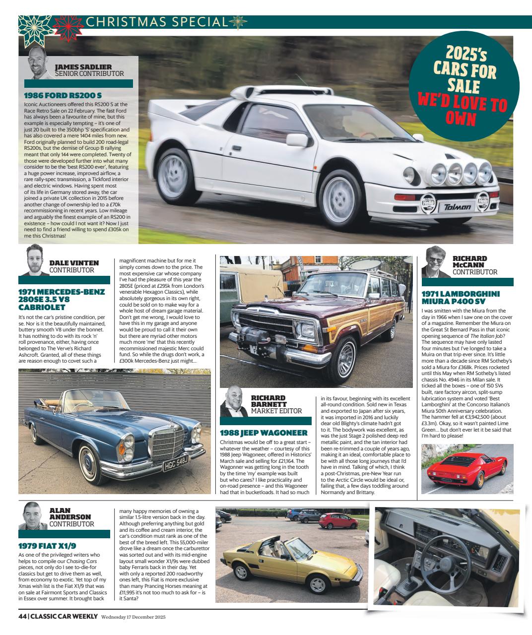 Classic Car Weekly Preview Pages