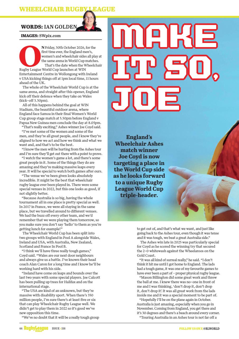 Rugby League World Preview Pages