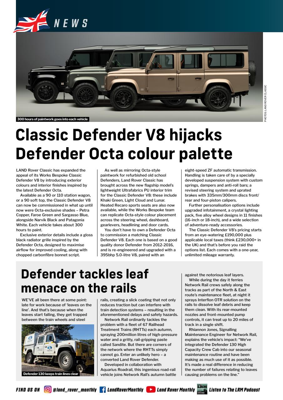 Land Rover Monthly Preview Pages