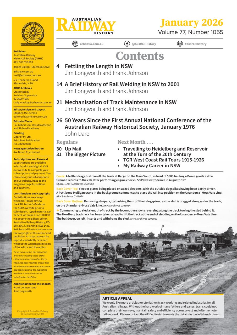 Australian Railway History Preview Pages