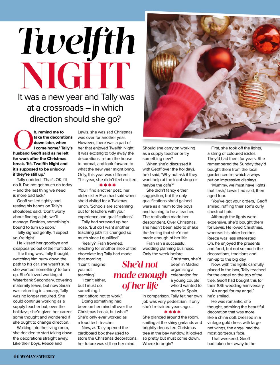 Woman's Weekly Preview Pages