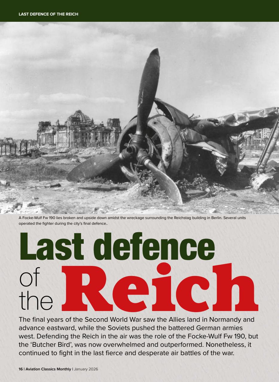 Aviation Classics Monthly Preview Pages