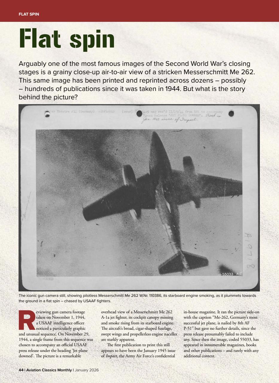 Aviation Classics Monthly Preview Pages