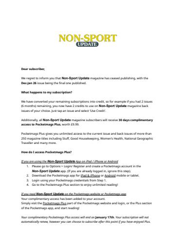 Non-Sport Update Magazine issue 