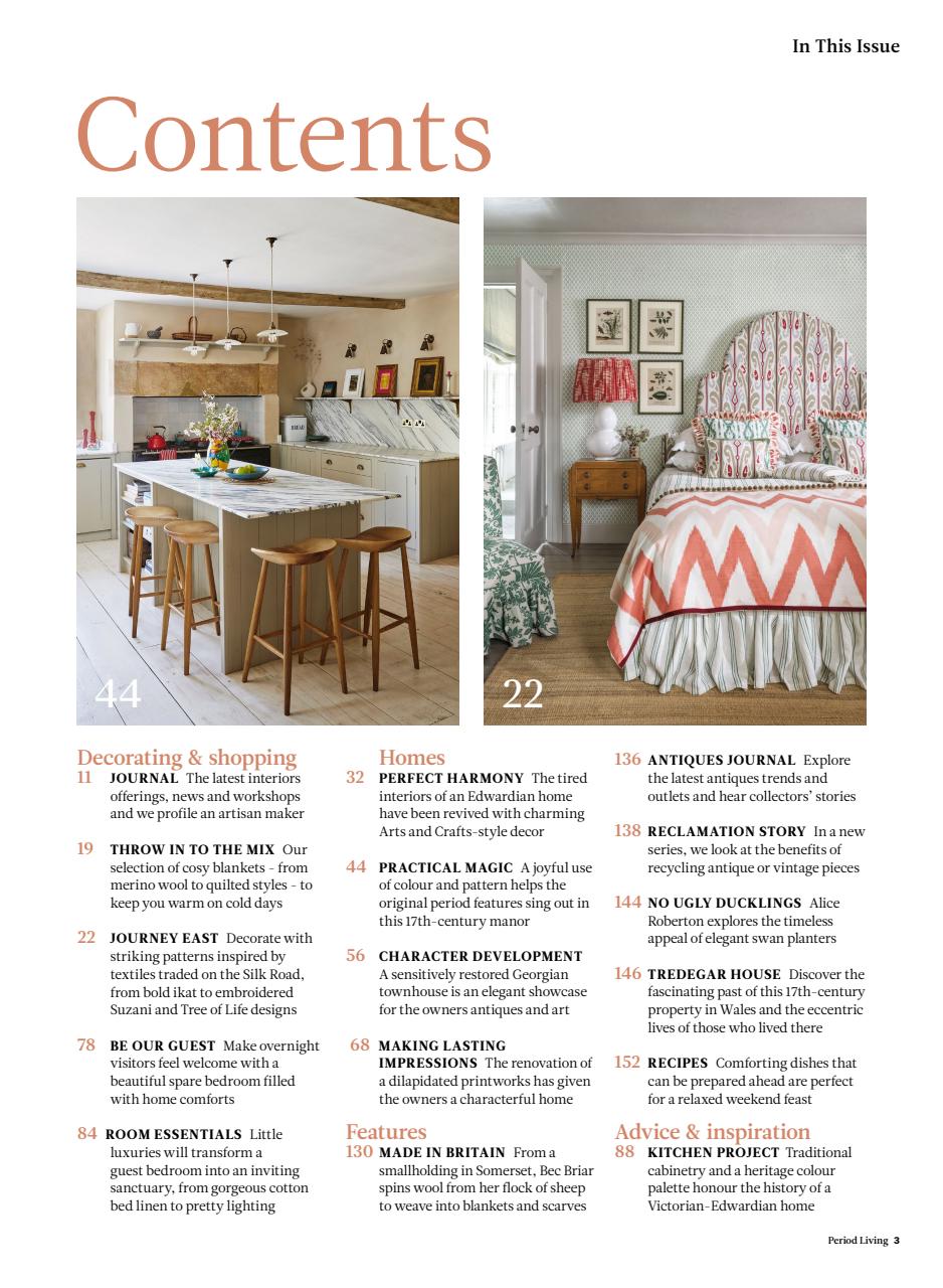 Period Living Magazine Preview Pages