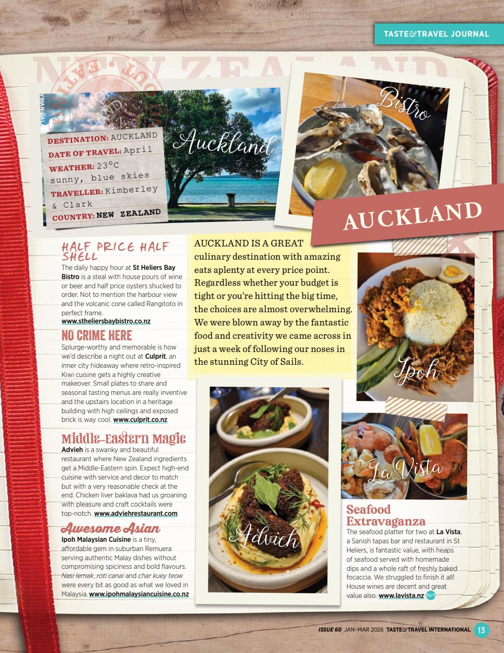 Taste & Travel International Preview Pages