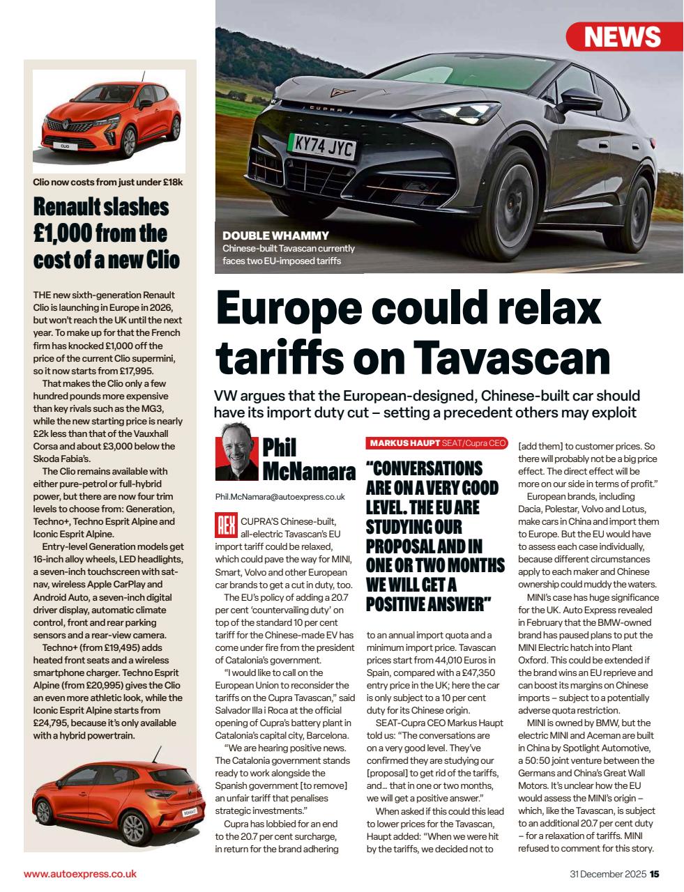 Auto Express Preview Pages