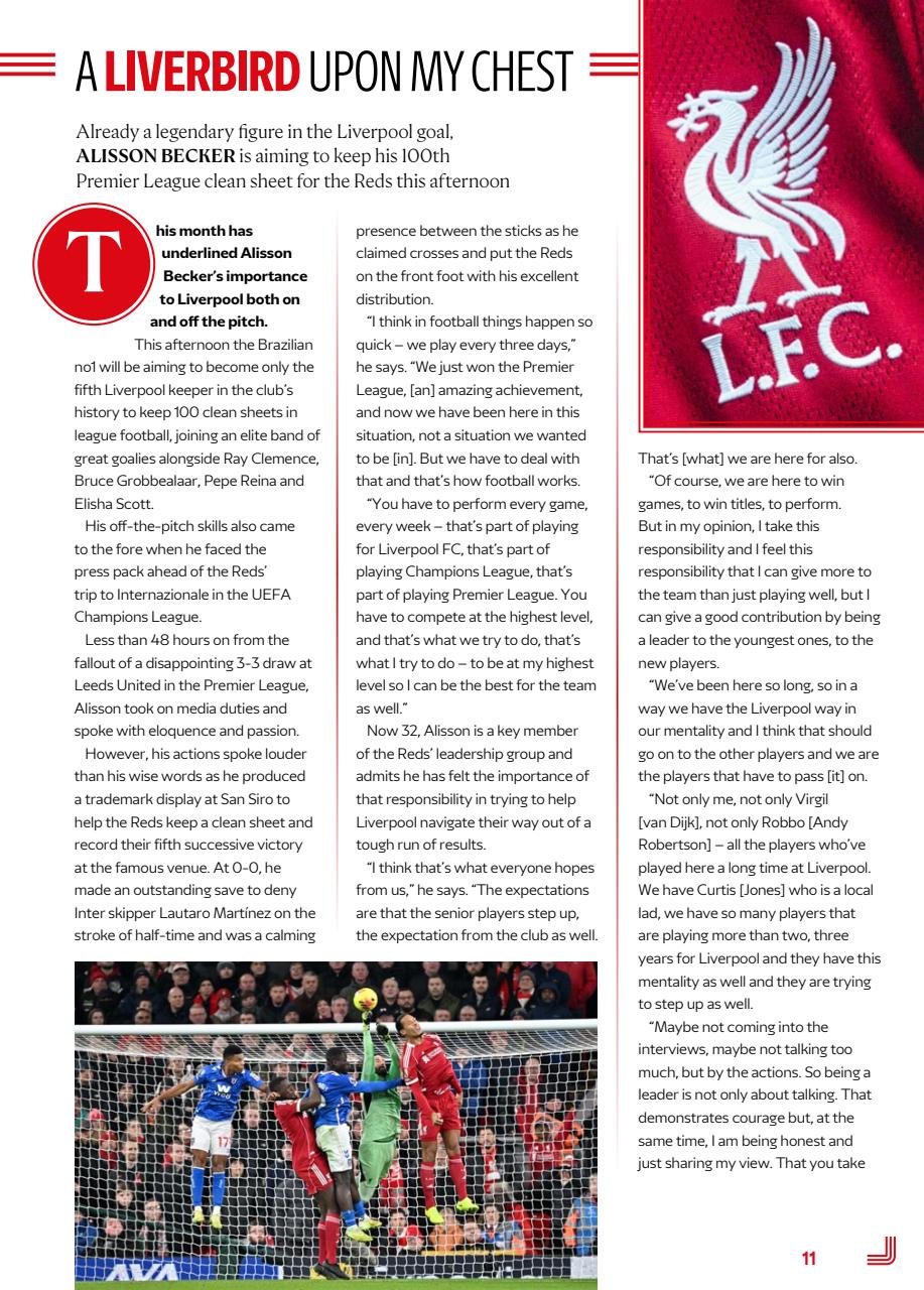 Liverpool FC Programmes Preview Pages
