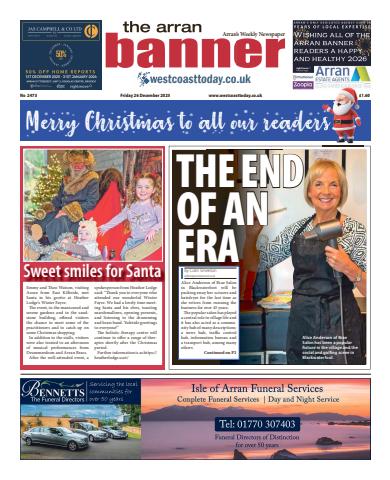 Arran Banner issue Friday, December 26, 2025