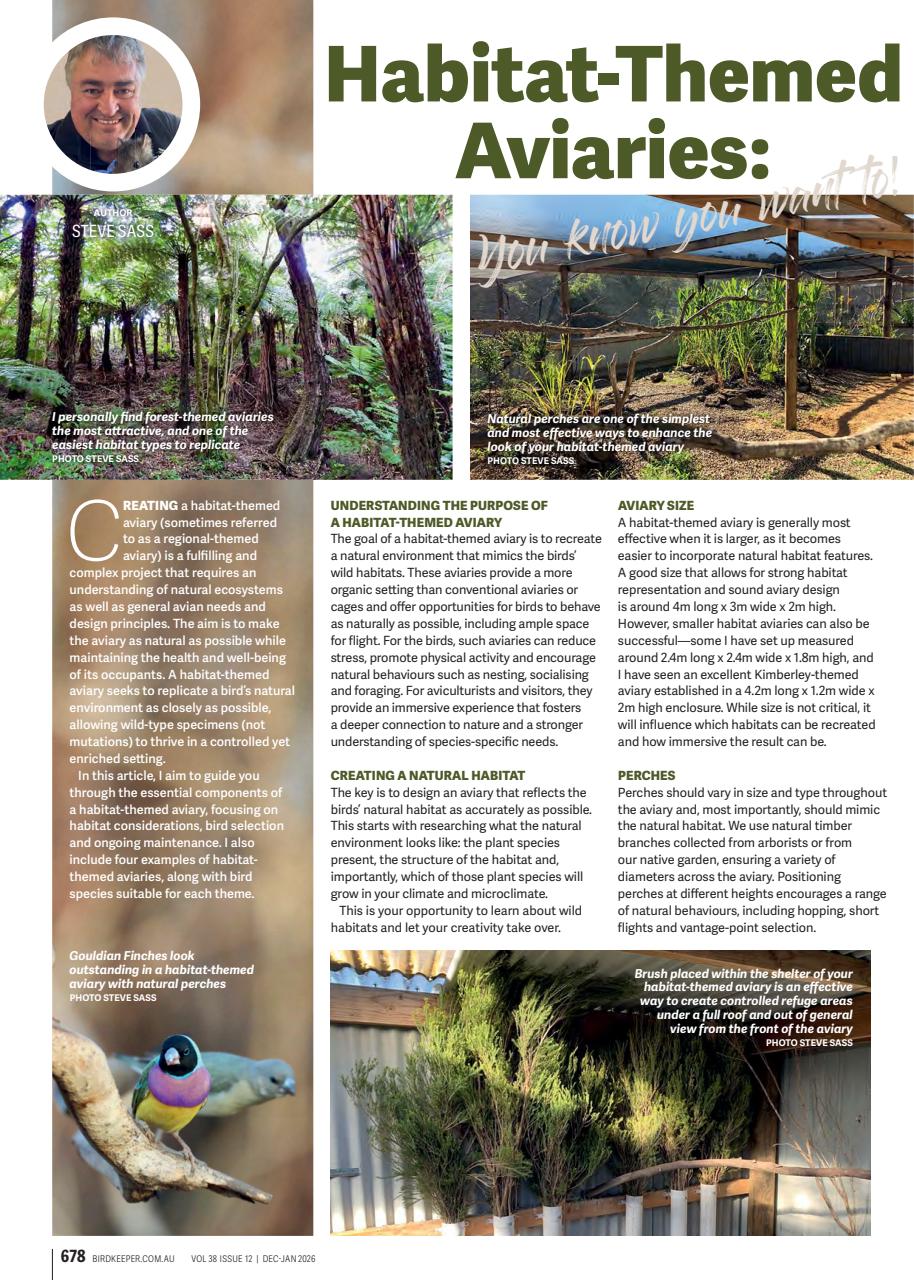 Australian Birdkeeper Magazine Preview Pages