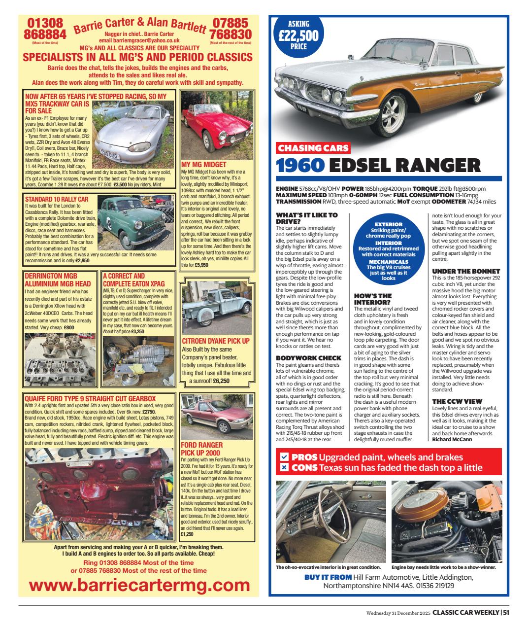 Classic Car Weekly Preview Pages