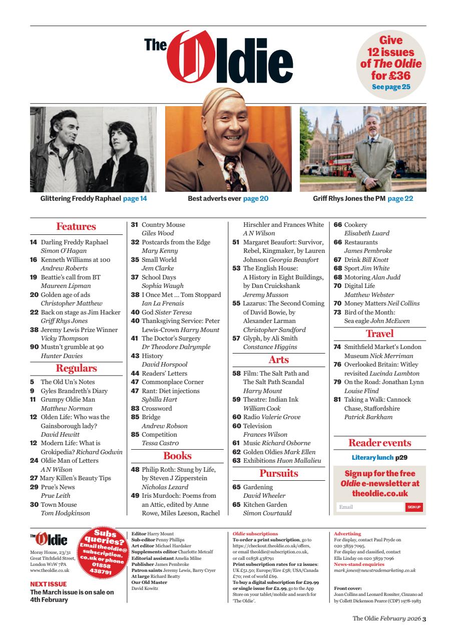 The Oldie Preview Pages