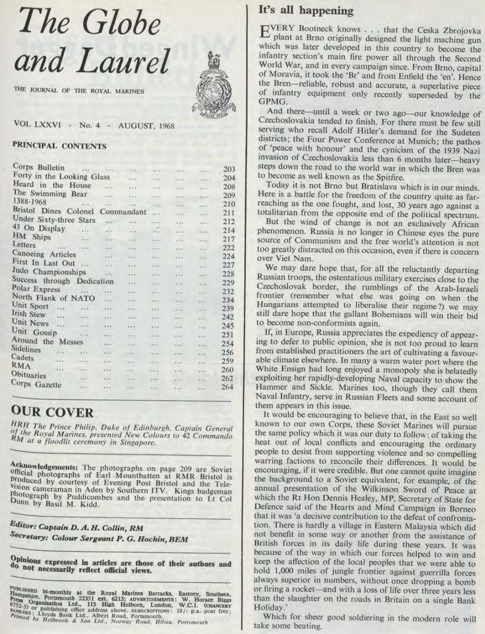 Globe & Laurel Preview Pages