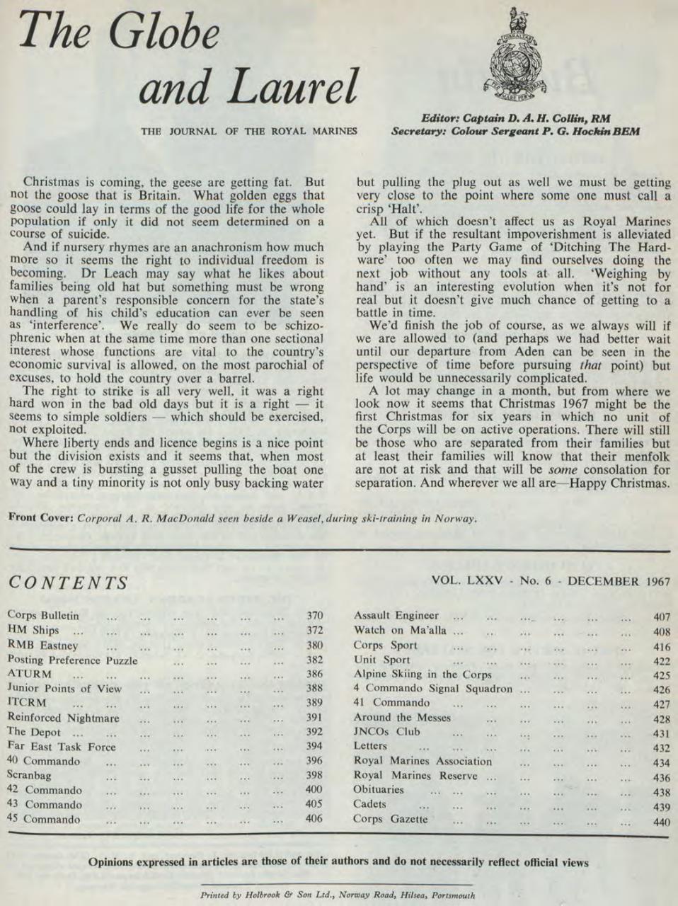 Globe & Laurel Preview Pages