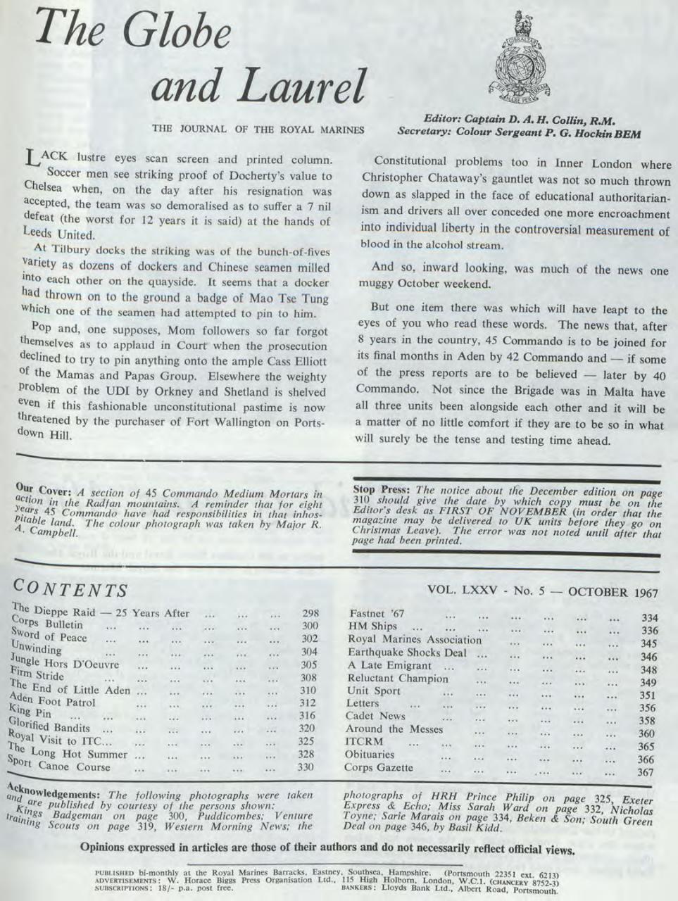 Globe & Laurel Preview Pages