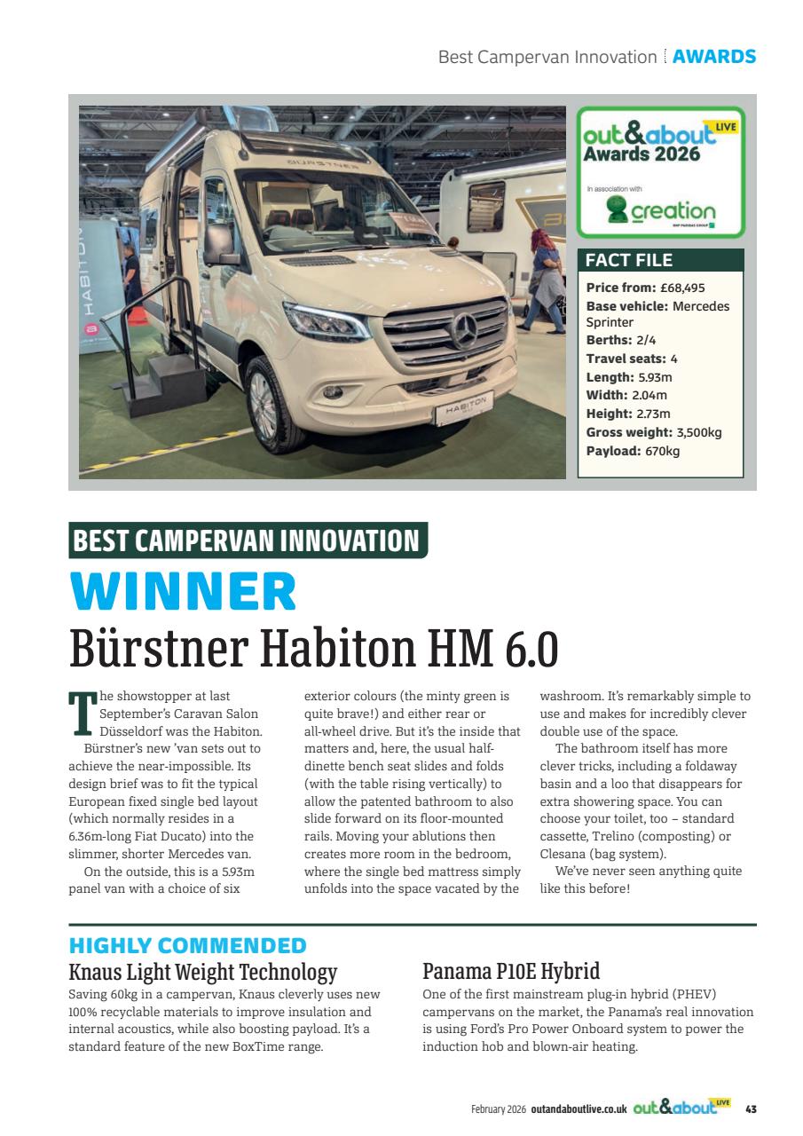 What Motorhome magazine Preview Pages