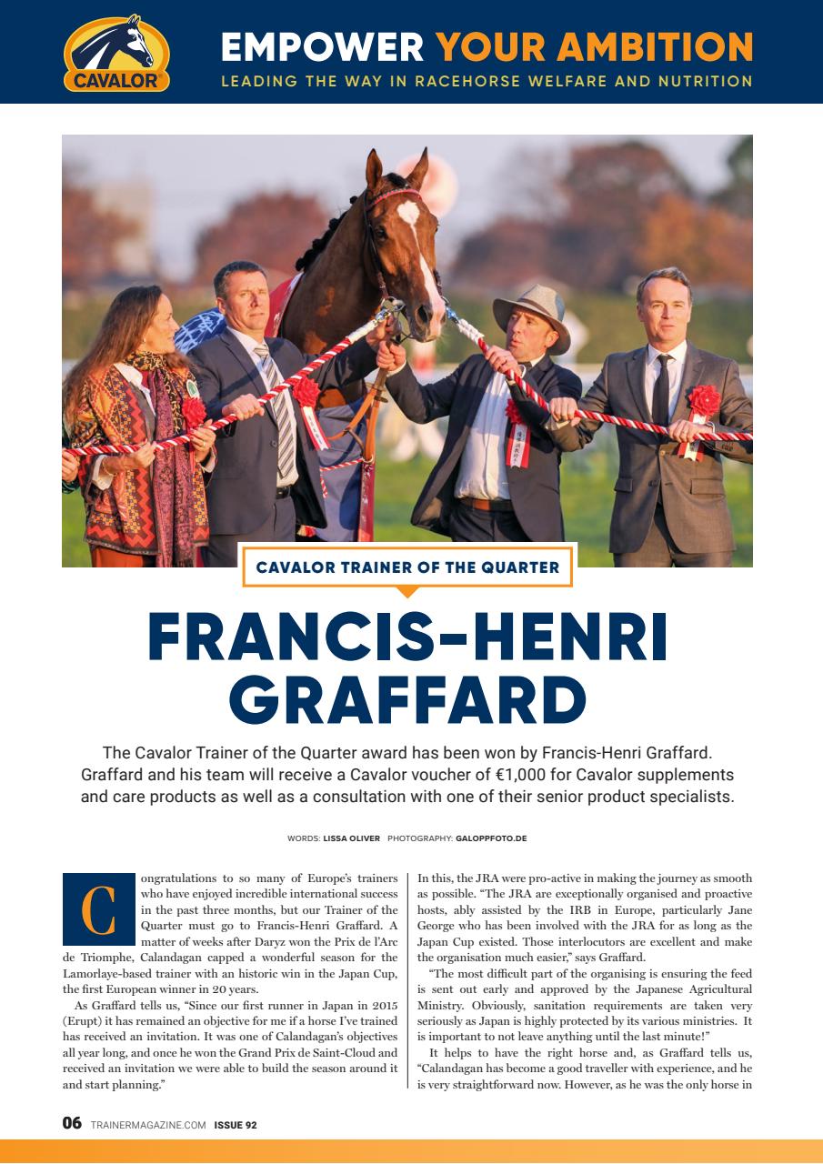 European Trainer Magazine - horse racing Preview Pages
