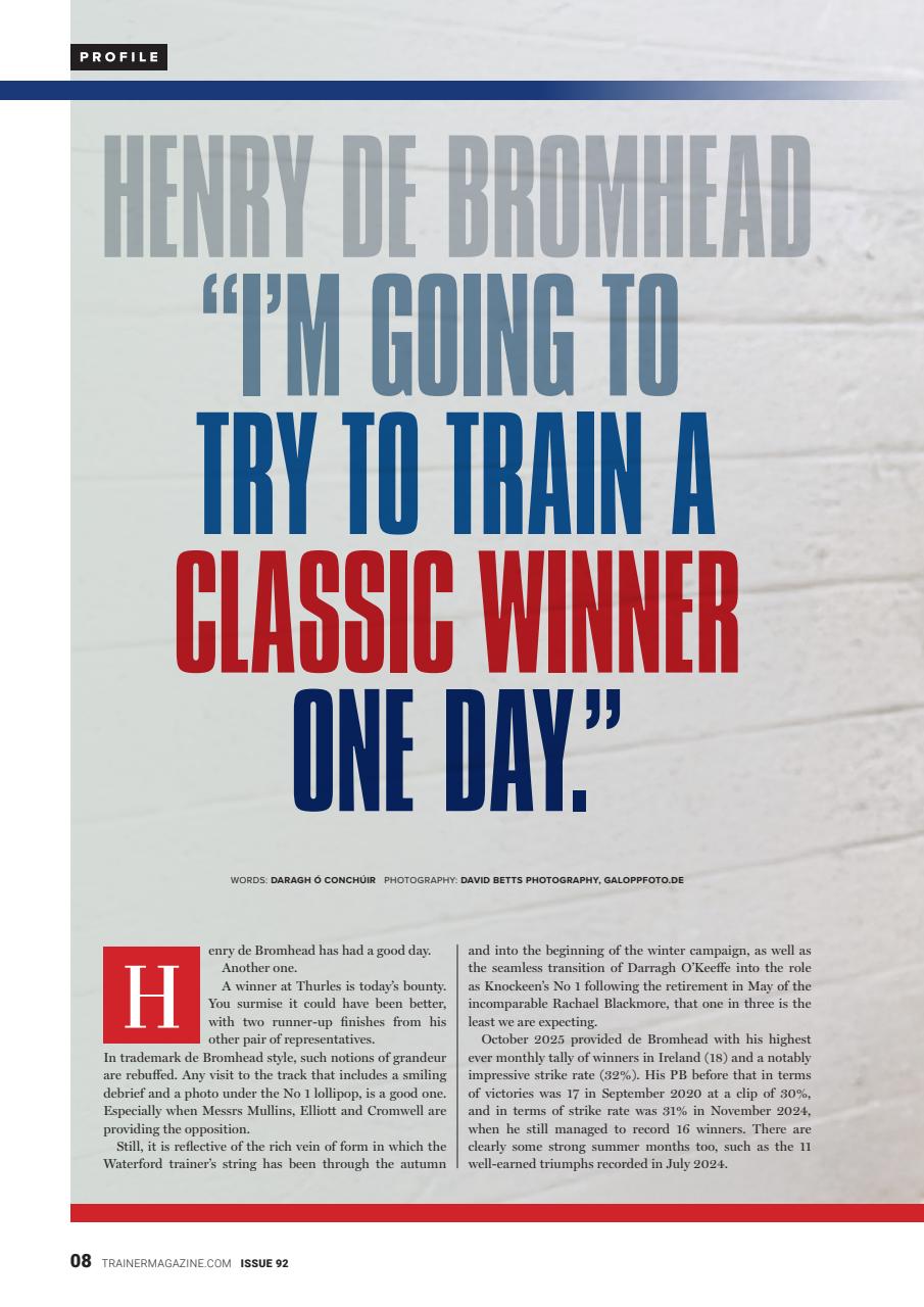European Trainer Magazine - horse racing Preview Pages