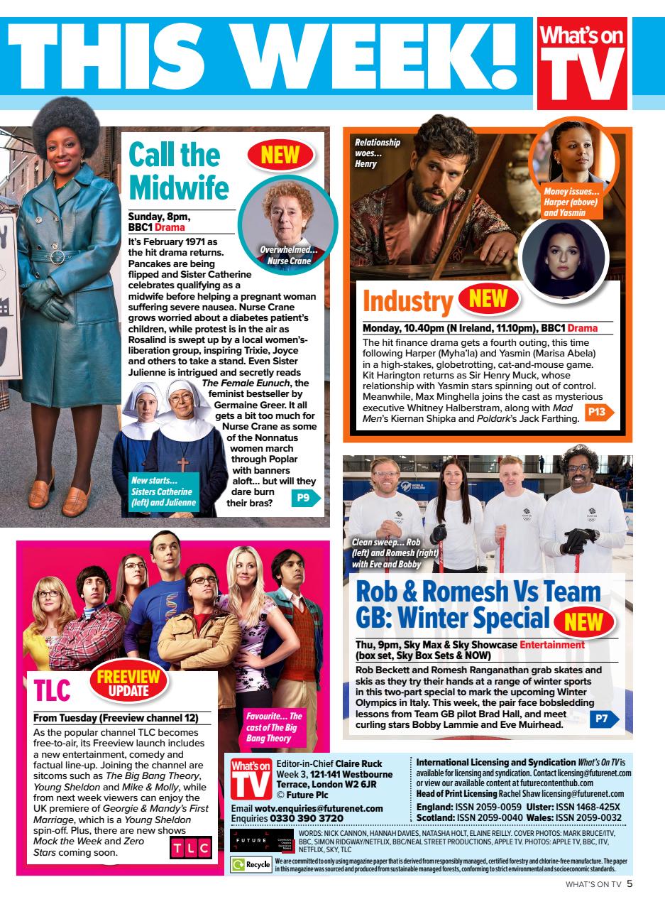 What's on TV Preview Pages