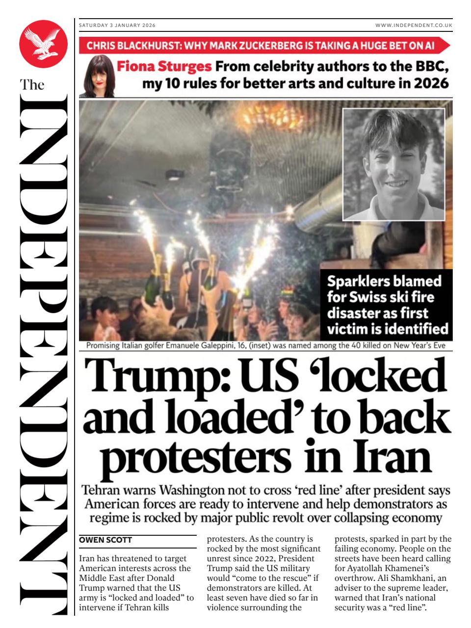 The Independent Daily Edition Newspaper Preview Pages