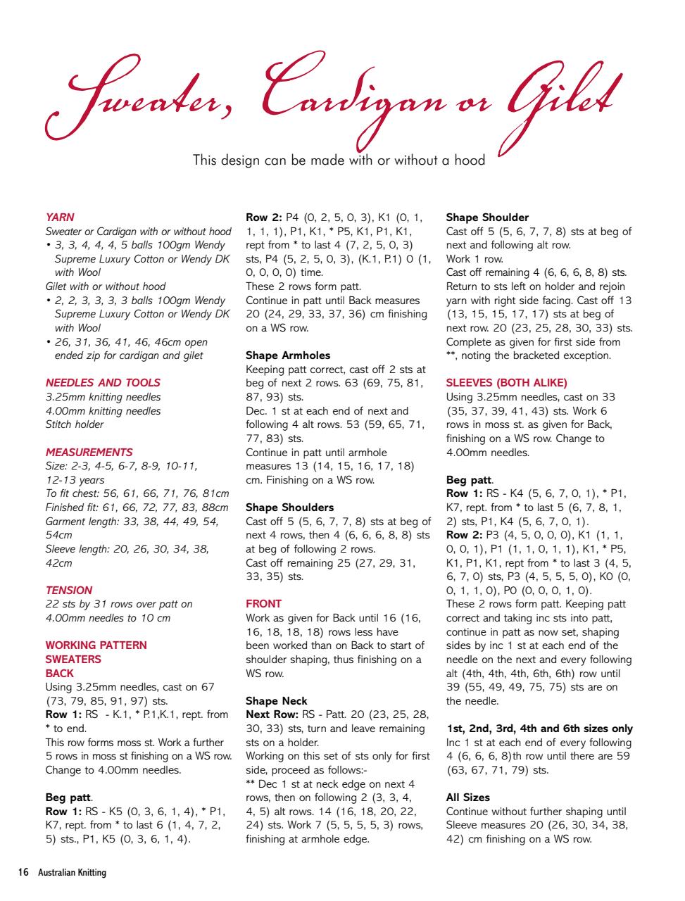 Australian Knitting Preview Pages