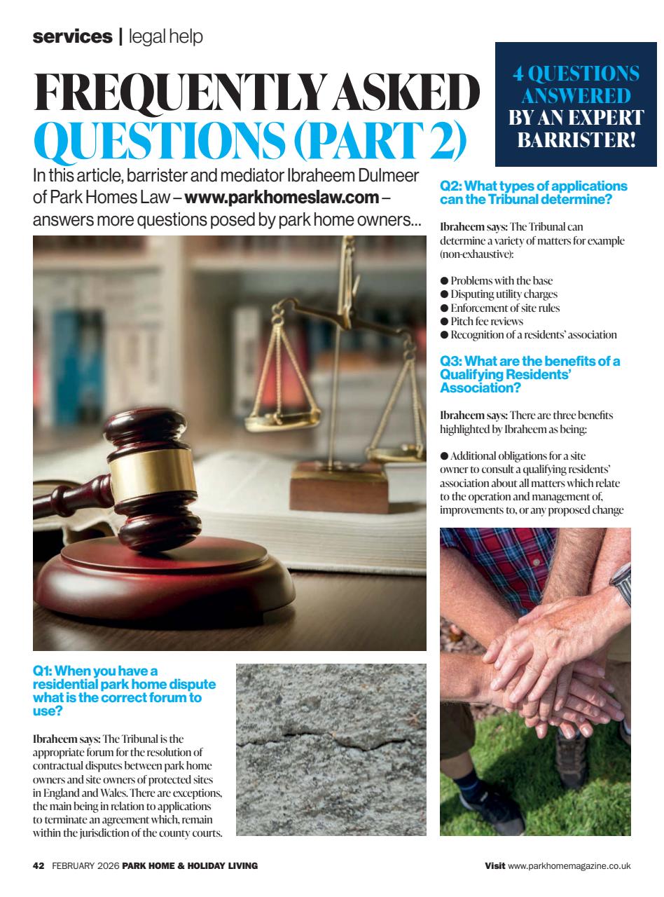 Park Home & Holiday Living Preview Pages