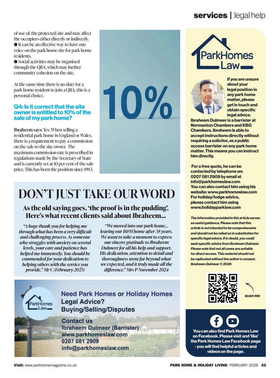 Park Home & Holiday Living Preview Pages