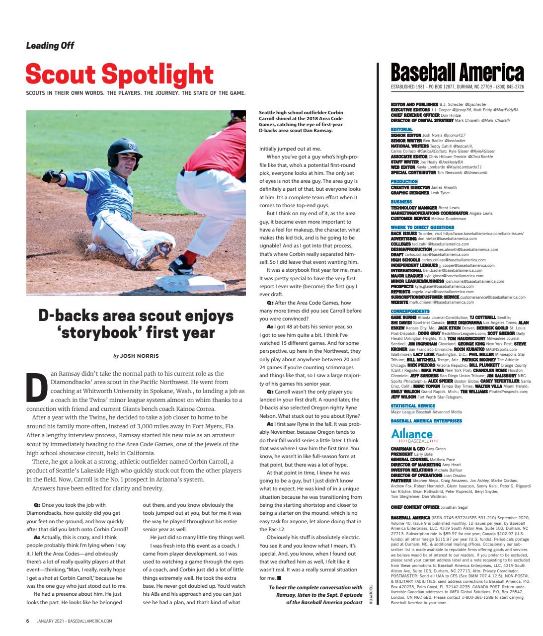 Baseball America Preview Pages