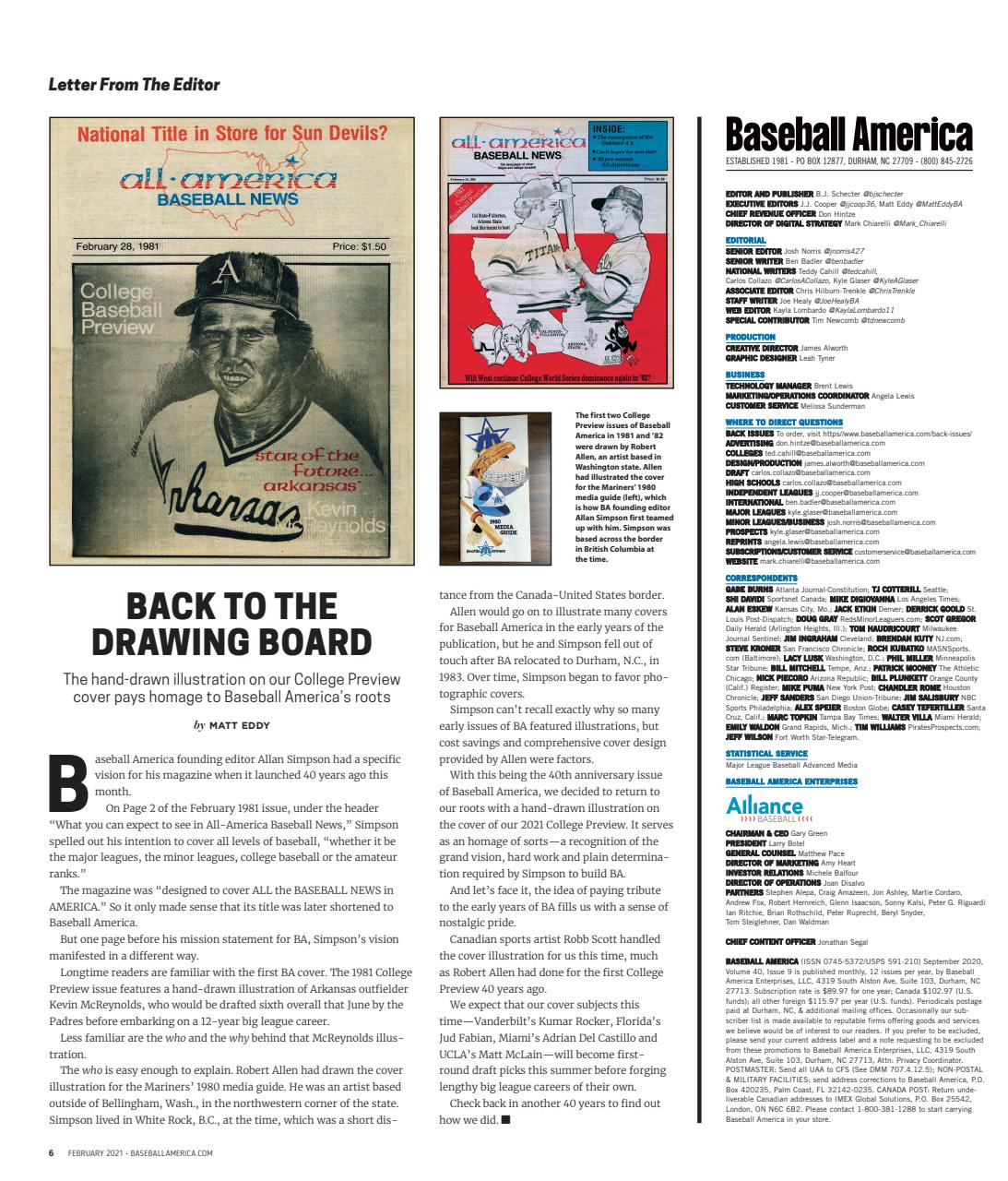 Baseball America Preview Pages