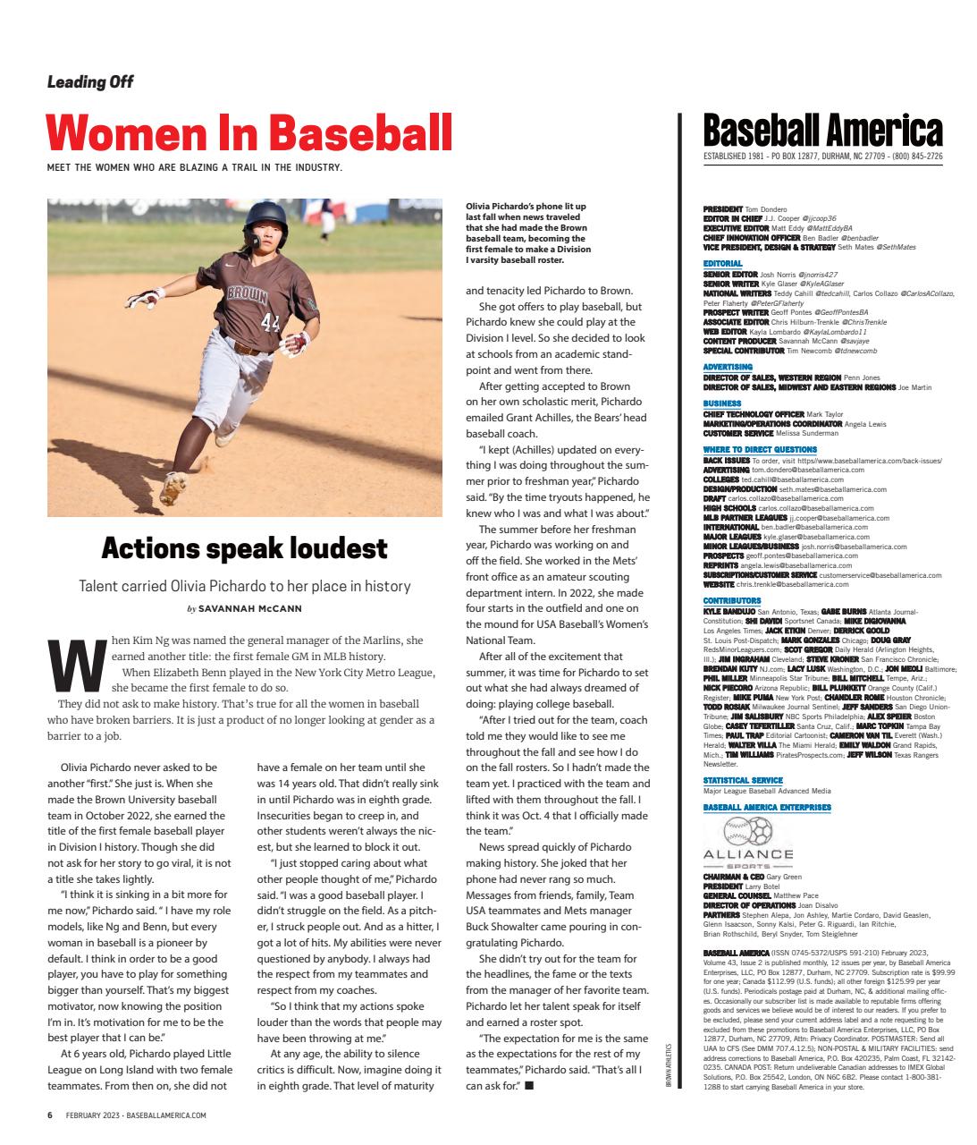 Baseball America Preview Pages