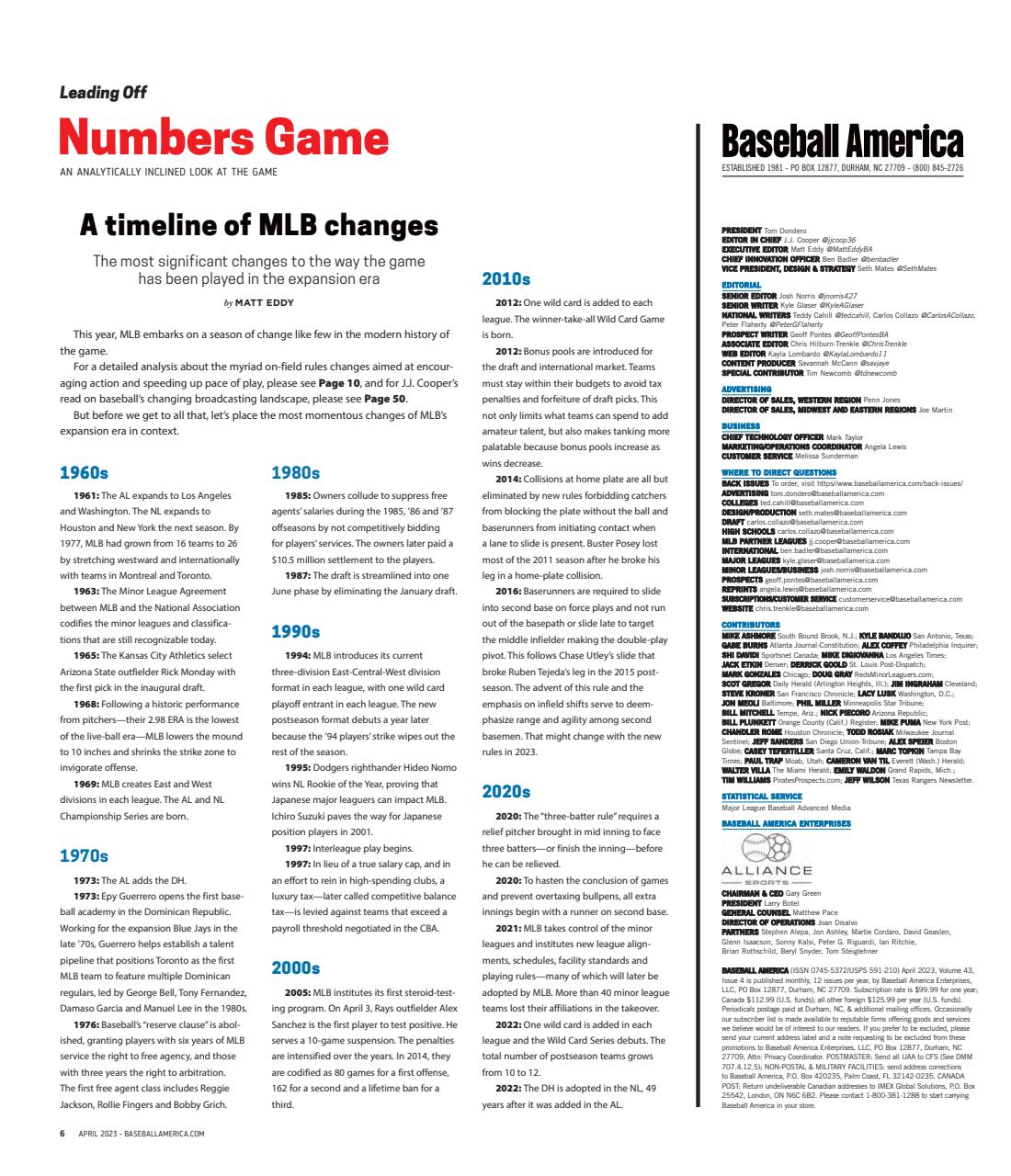 Baseball America Preview Pages
