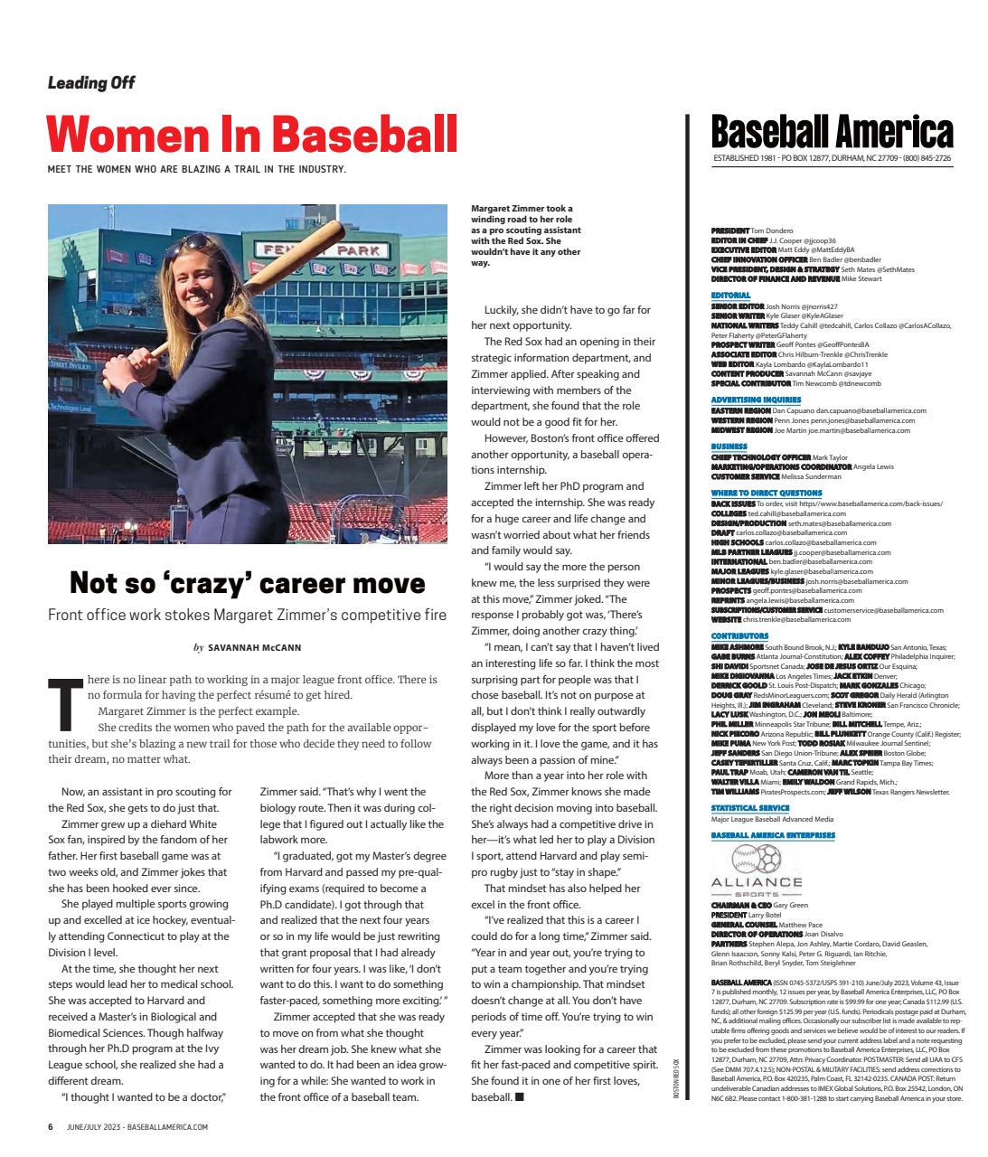 Baseball America Preview Pages