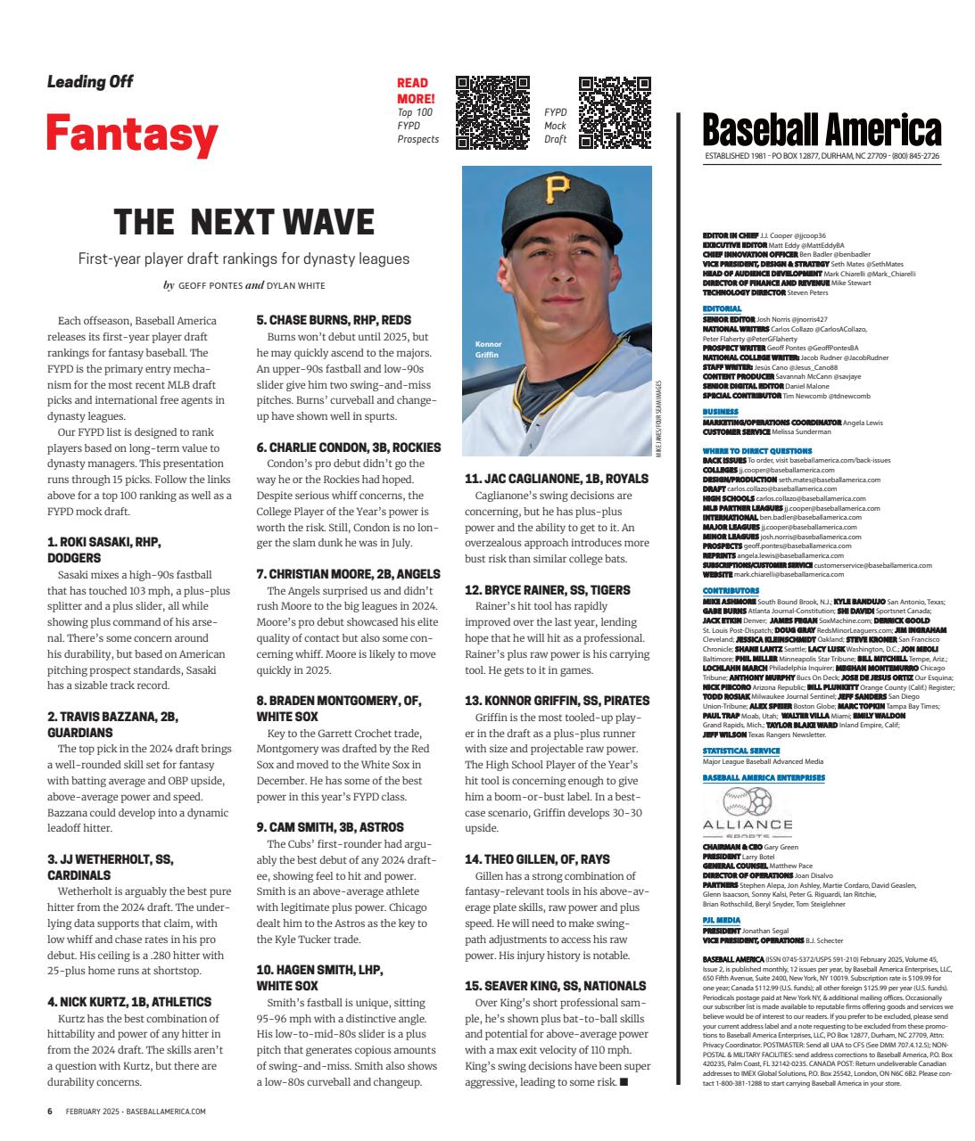 Baseball America Preview Pages