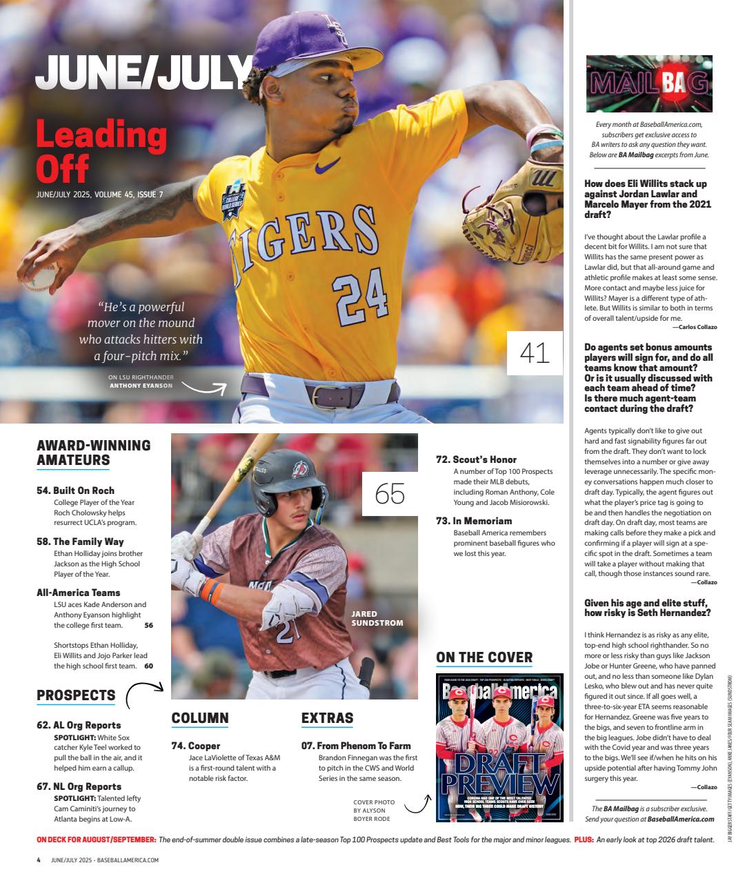 Baseball America Preview Pages