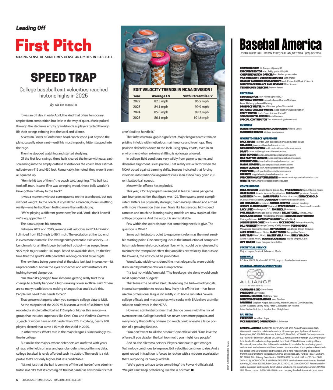 Baseball America Preview Pages