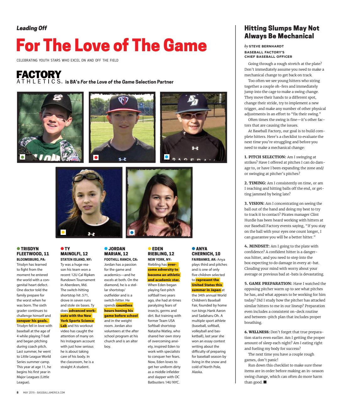 Baseball America Preview Pages