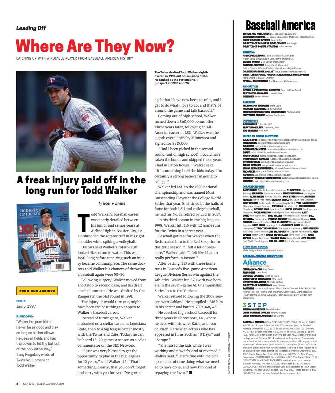 Baseball America Preview Pages