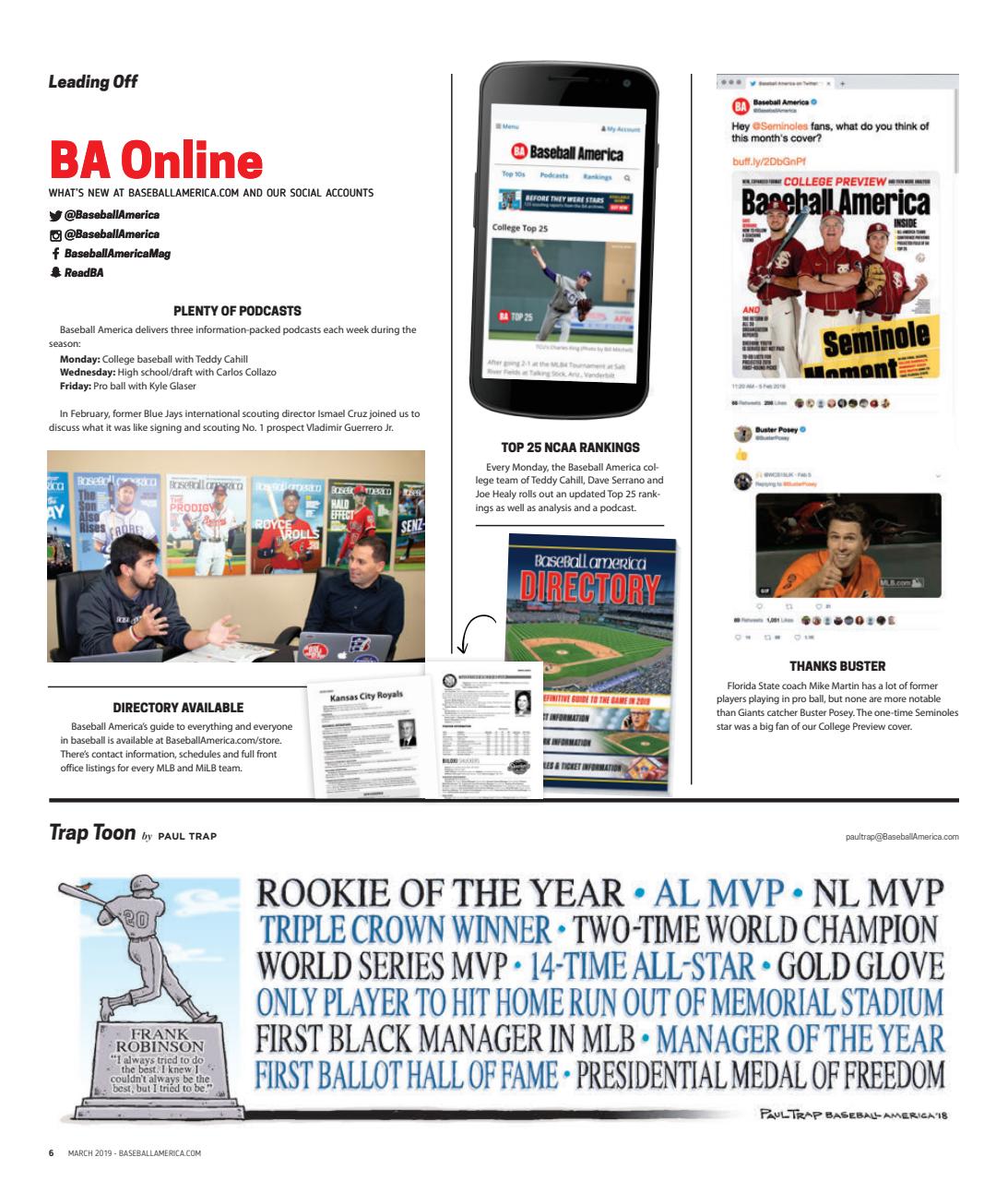 Baseball America Preview Pages
