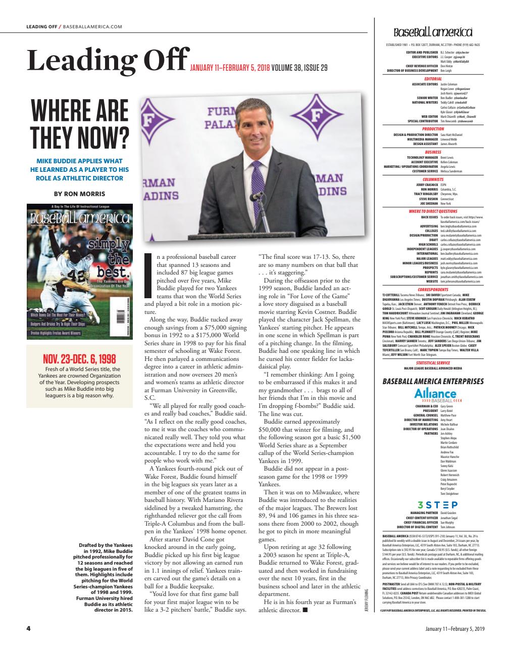 Baseball America Preview Pages