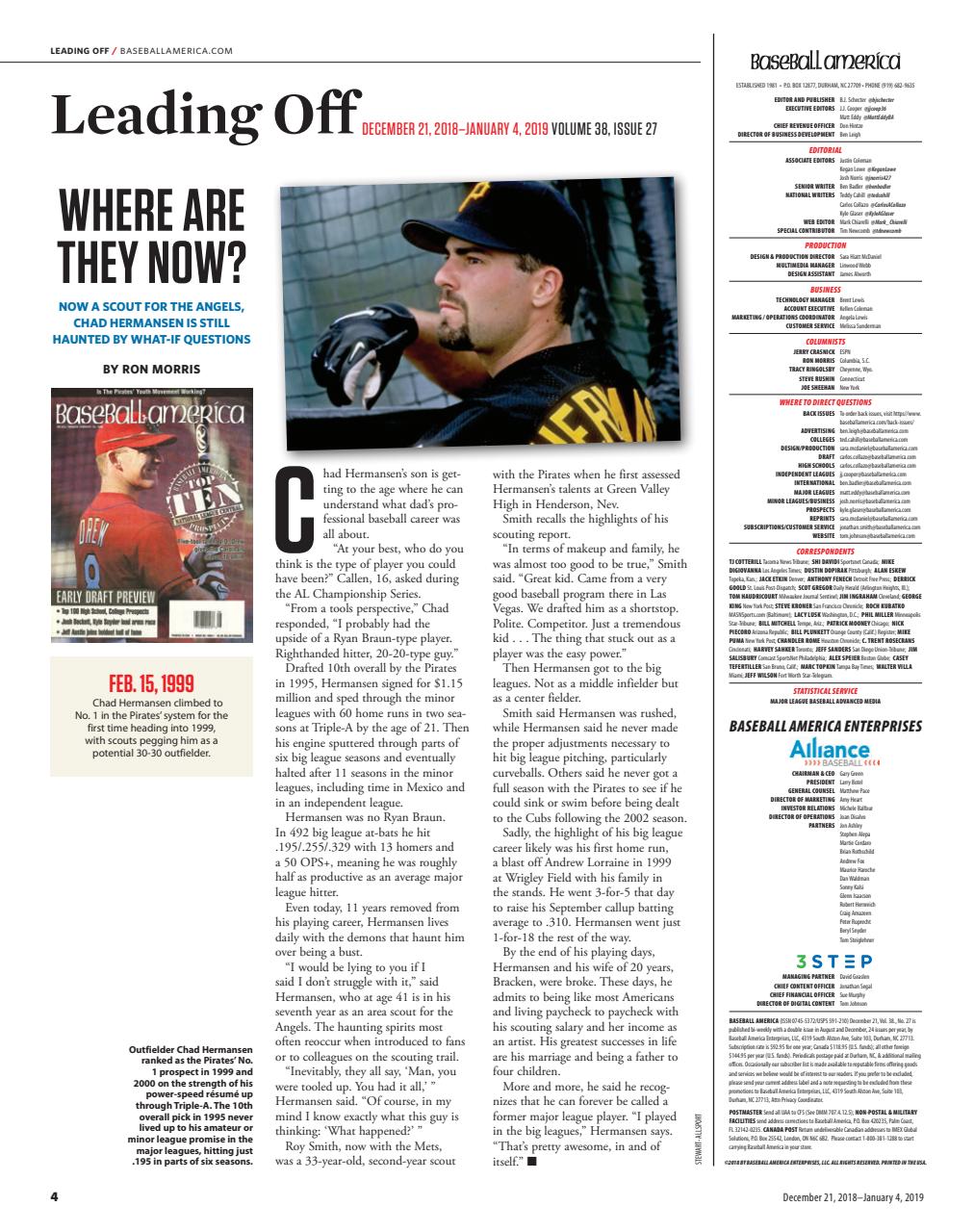 Baseball America Preview Pages