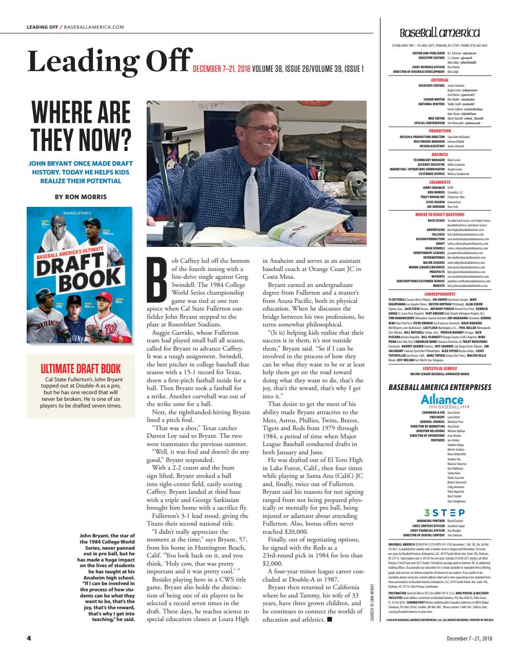 Baseball America Preview Pages