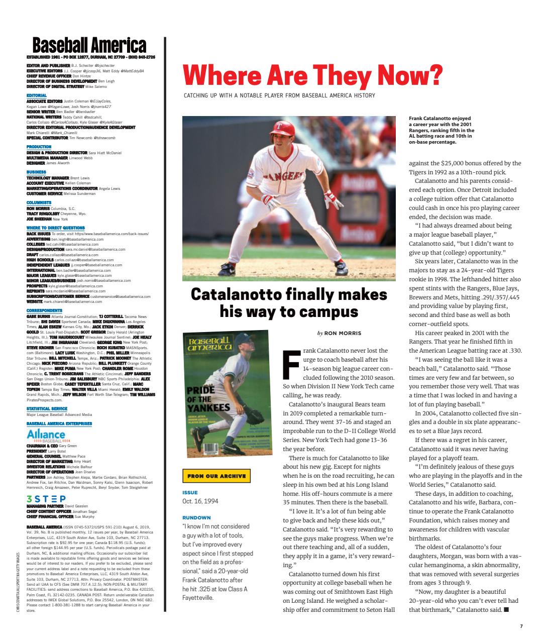 Baseball America Preview Pages
