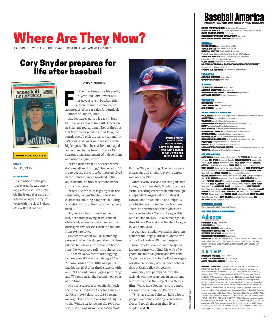 Baseball America Preview Pages