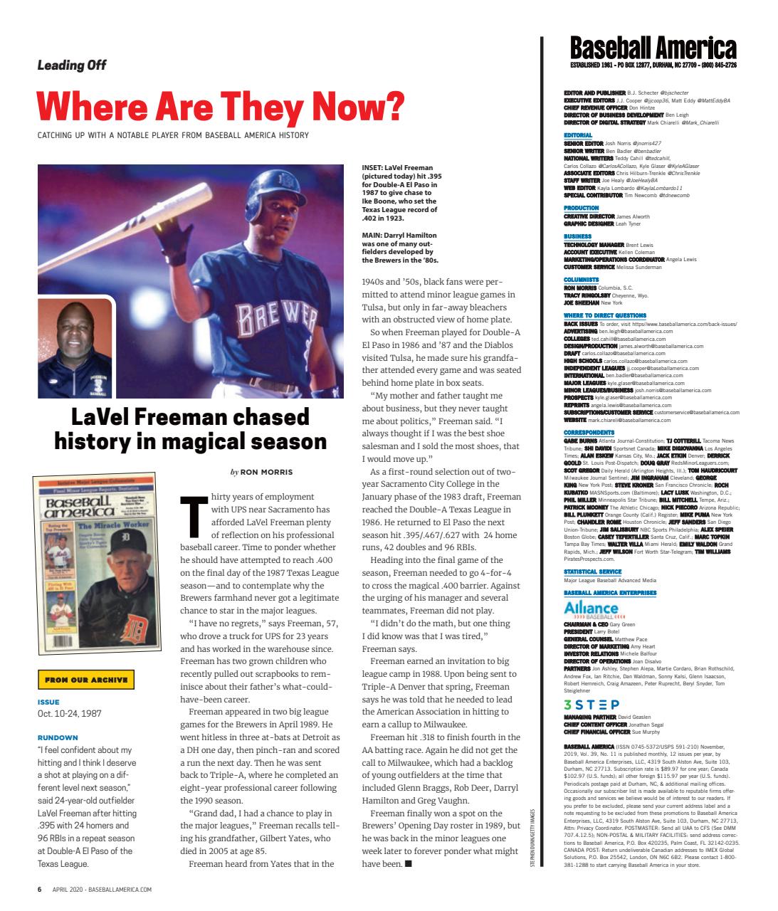 Baseball America Preview Pages