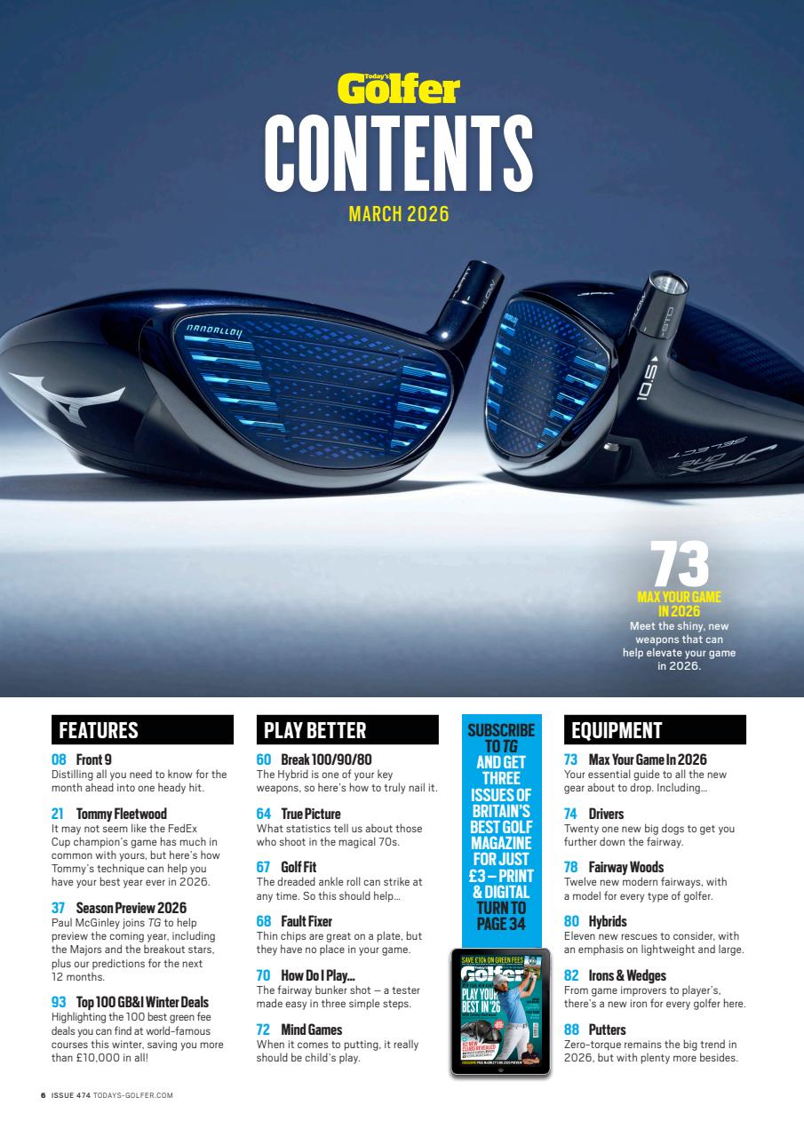 Today's Golfer Preview Pages