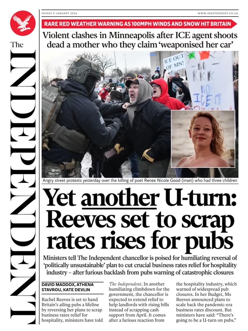 The Independent Daily Edition Newspaper Preview Pages
