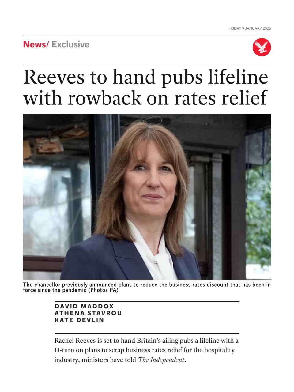 The Independent Daily Edition Newspaper Preview Pages