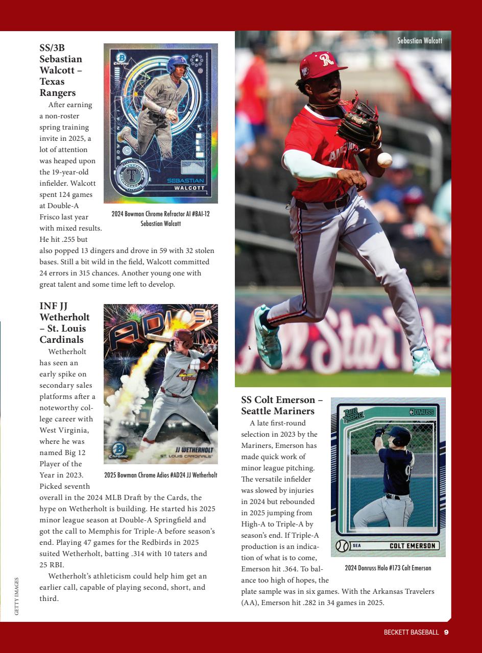 Beckett Baseball Magazine Preview Pages