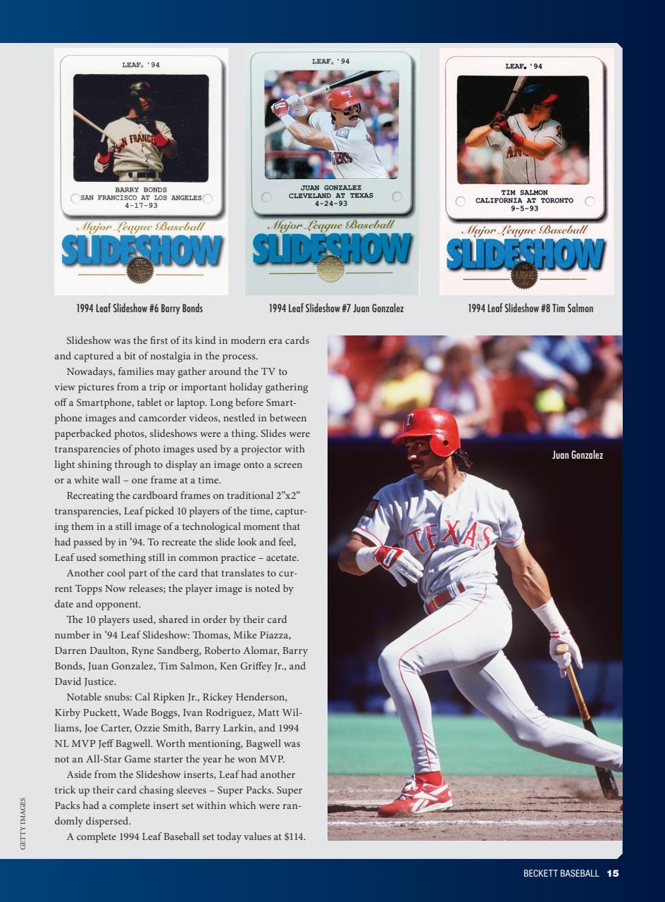 Beckett Baseball Magazine Preview Pages
