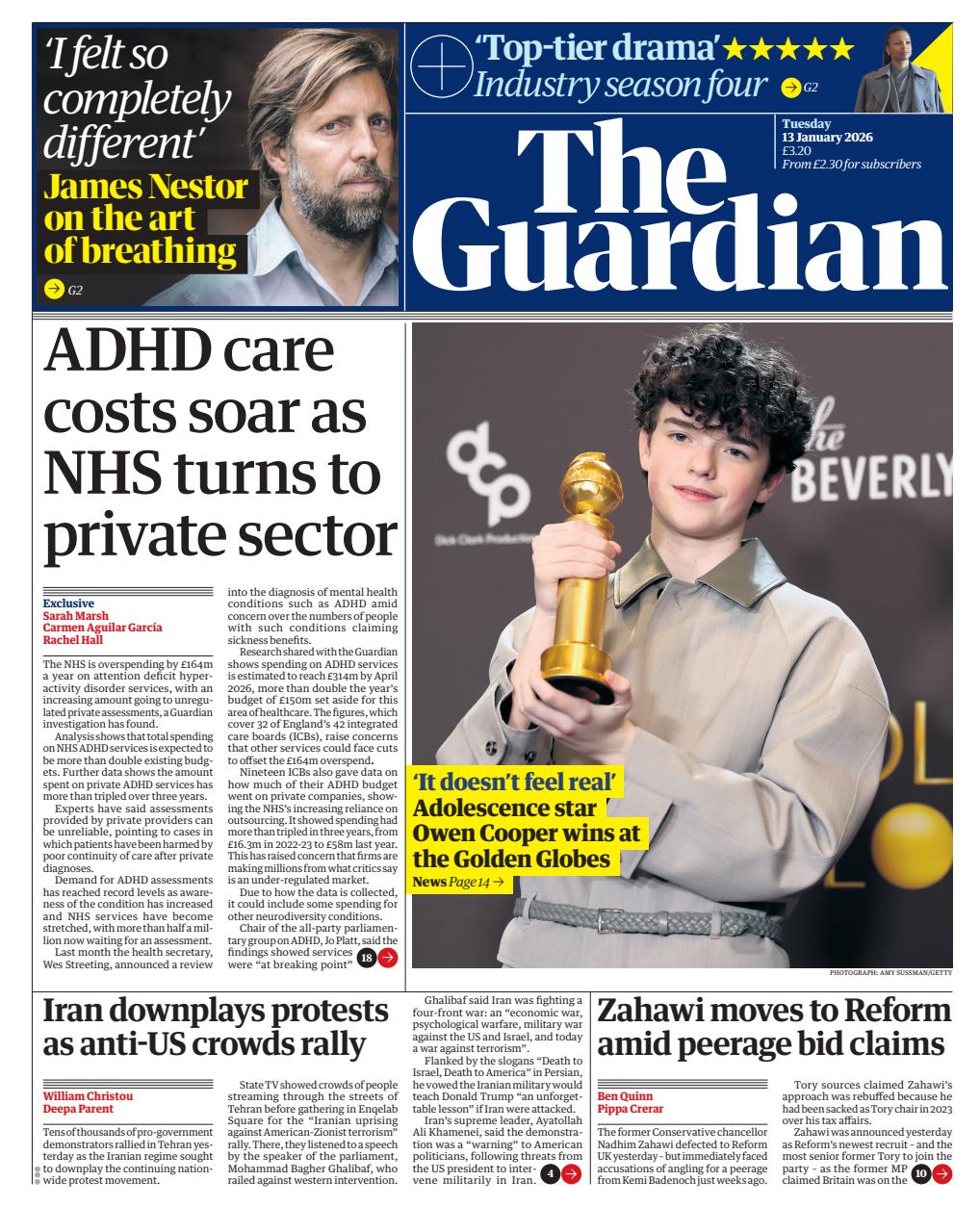 The Guardian Newspaper Preview Pages